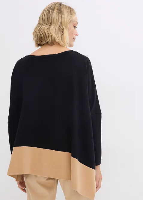 Pull poncho en fine maille, bonprix