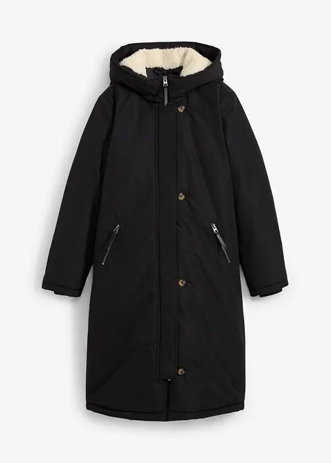 Manteau d’hiver avec doublure capuche en polaire peluche, bonprix