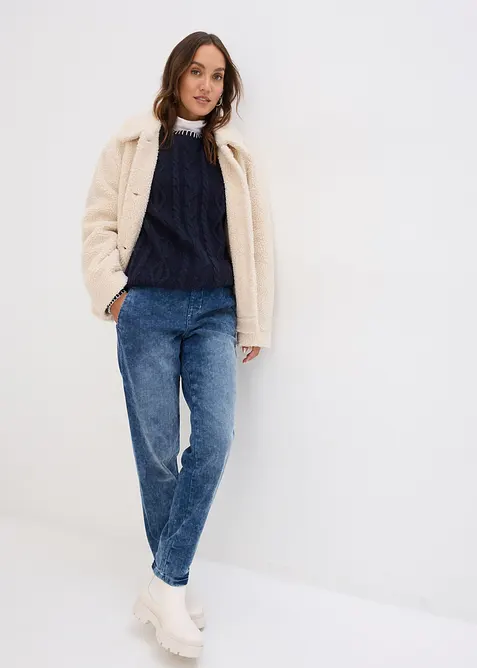 Jean boyfriend taille mi-haute, thermique, bonprix