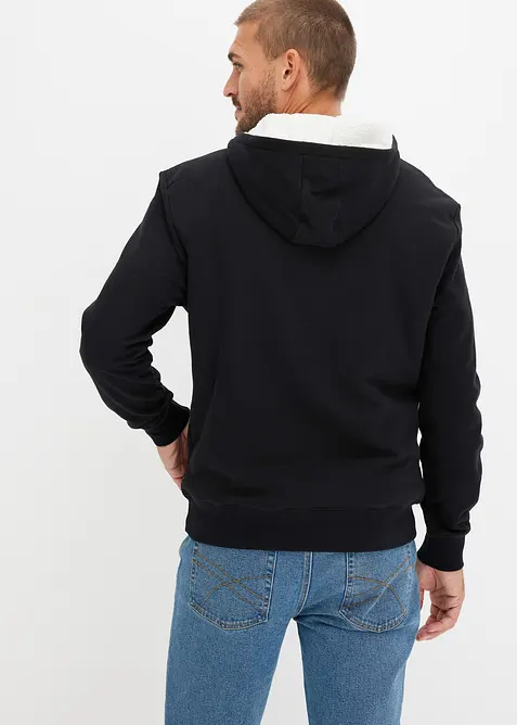 Sweat à capuche avec doublure chaude en sherpa, bonprix