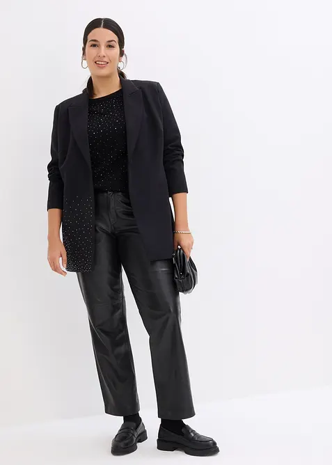 Pantalon en cuir d’agneau nappa, bonprix