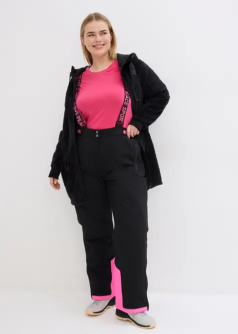 Pantalon de ski thermique imperméable avec bretelles amovibles, bonprix