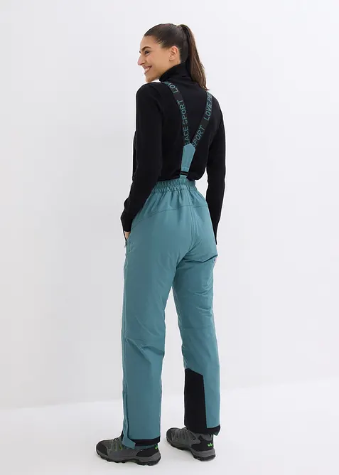 Pantalon de ski thermique imperméable avec bretelles amovibles, bonprix