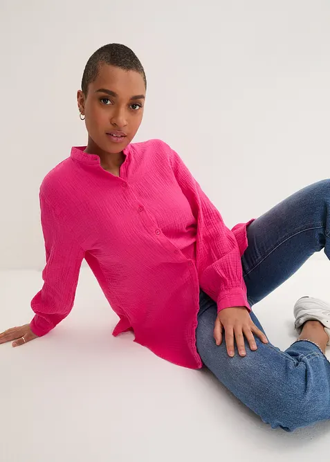 Chemisier long en gaze de coton, bonprix