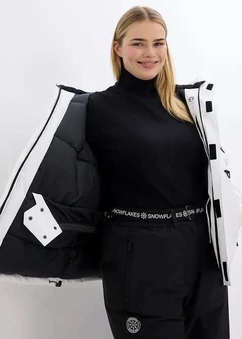 Veste de ski imperméable avec pare-neige, bonprix