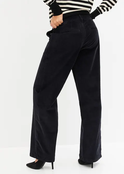 Pantalon large en velours côtelé, bonprix