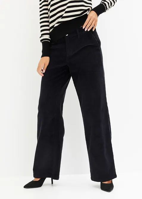 Pantalon large en velours côtelé, bonprix