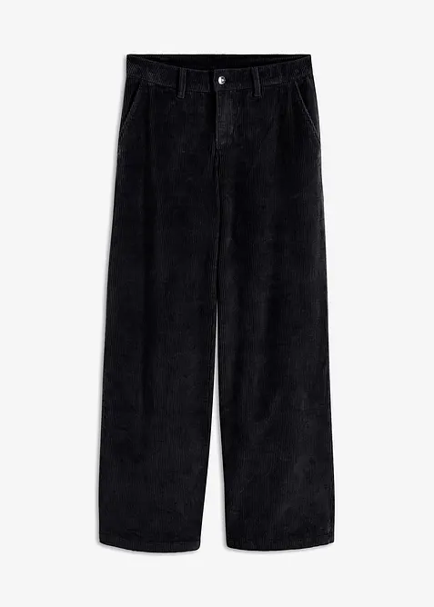 Pantalon large en velours côtelé, bonprix