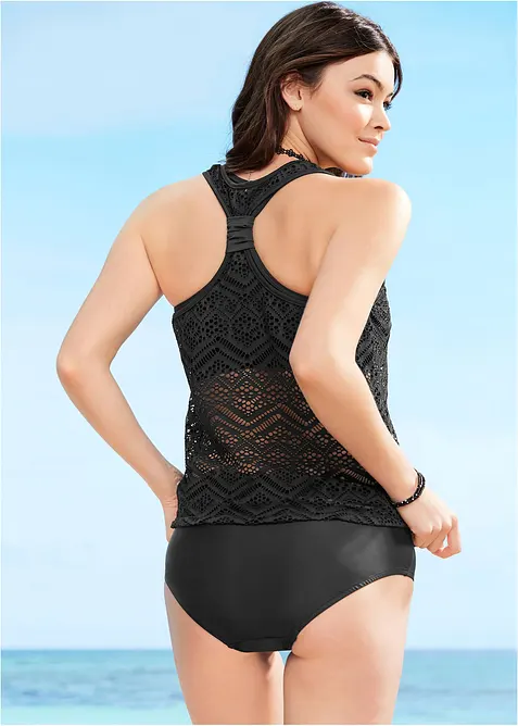 Tankini (ens. 2 pces) en dentelle, bonprix