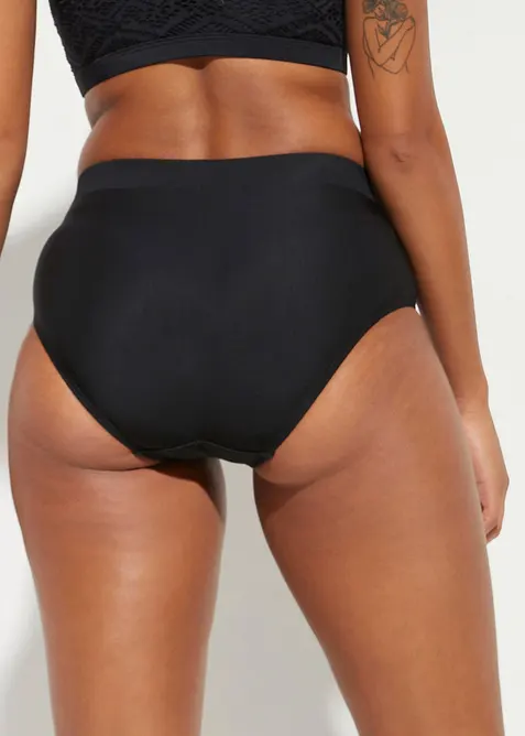 Bas de bikini sculptant taille haute, maintien léger, bonprix