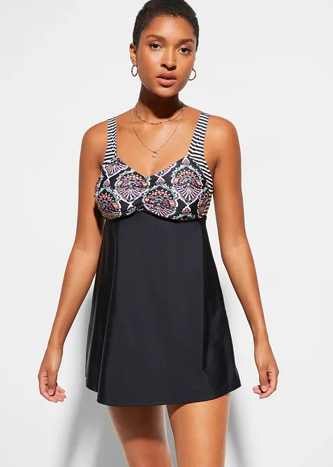 Tankini long avec shorty taille haute (ens. 2 pces), bonprix
