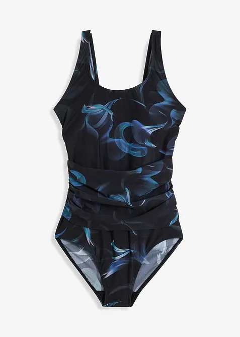 Maillot 1 pièce sculptant, maintien léger, avec fronces, bonprix