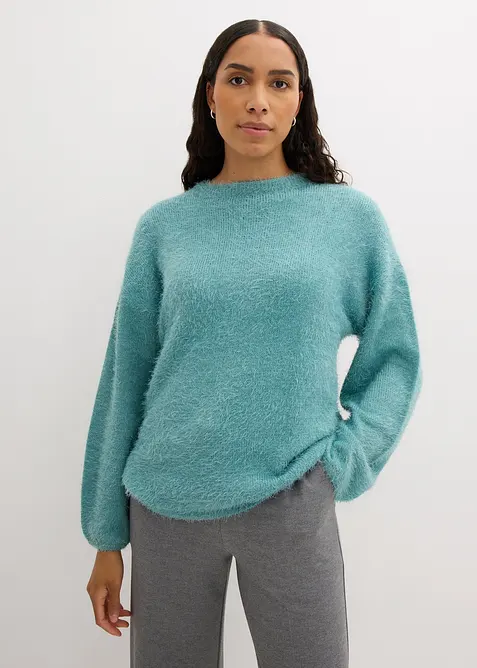 Pull en fil duveteux, bonprix