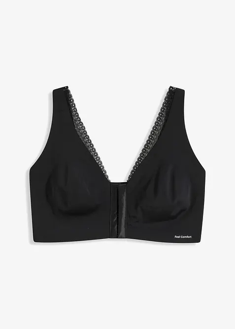 Soutien-gorge Feel Comfort rembourr&eacute; &agrave; d&eacute;coupe laser sans armatures avec fermeture sur le devant, bonprix