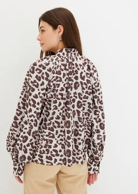 Chemisier &agrave; col lavalli&egrave;re, bonprix