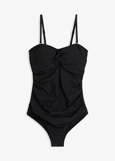 Maillot 1 pièce sculptant effet croisé, maintien modéré, bonprix