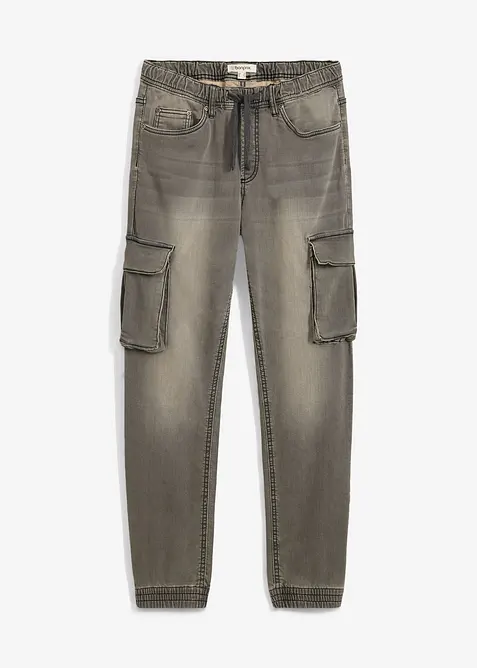 Jean jogger droit en molleton, slim, bonprix