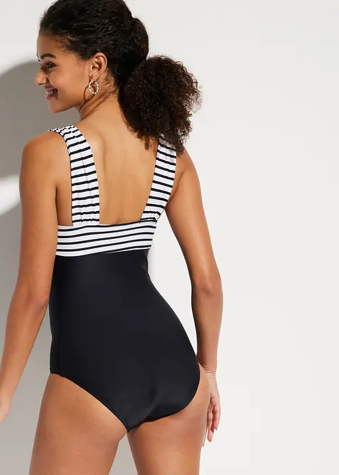 Maillot 1 pièce sculptant à bretelles larges, maintien modéré, bonprix