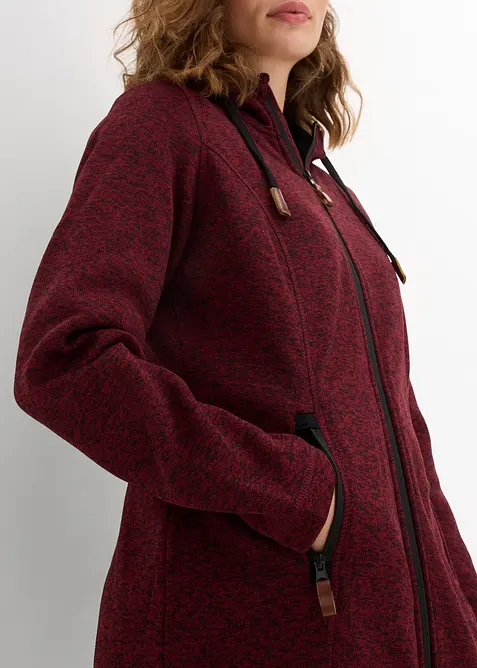 Veste en polaire tricot&eacute; &agrave; capuche, bonprix