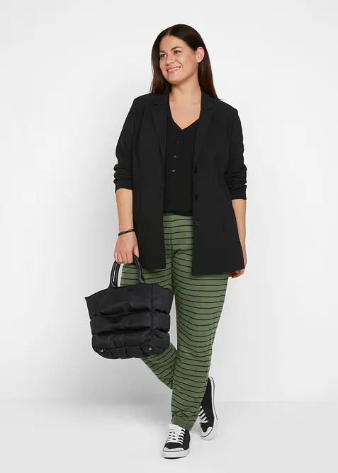 Blouse fluide à col en V et manches longues, bonprix