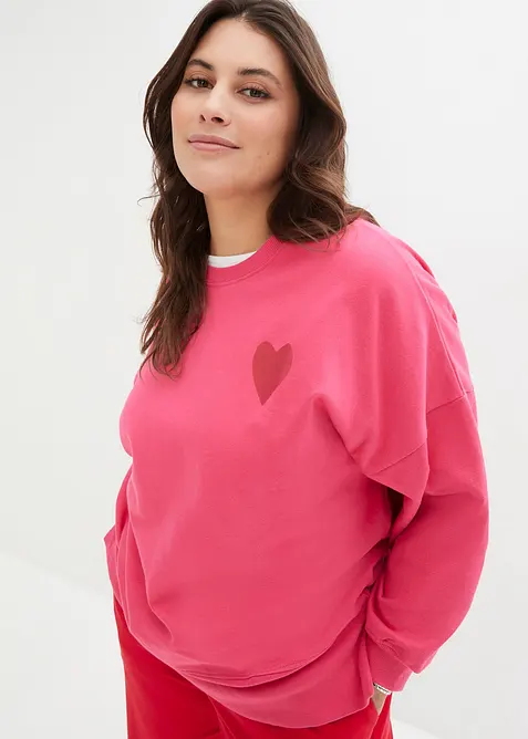 Sweat-shirt oversize en coton, bonprix