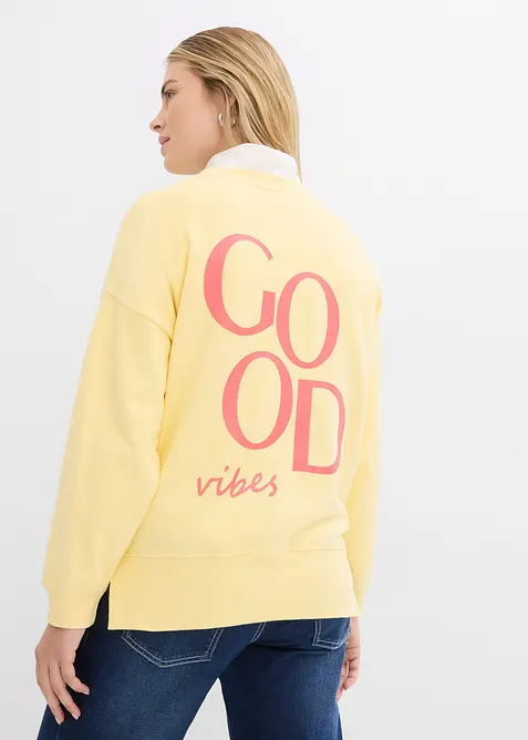 Sweat-shirt oversize en coton, bonprix