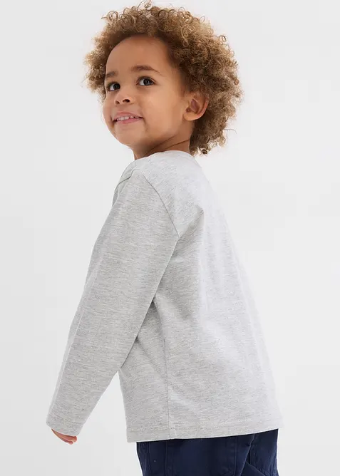 Lot de 3 T-shirts manches longues coton, bonprix