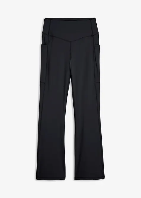 Legging de sport confortable avec poche pour portable, évasé, bonprix