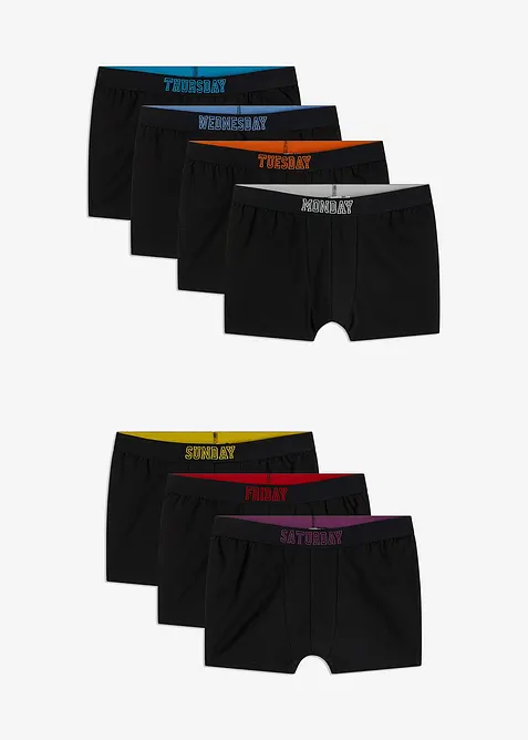 Lot de 7 boxers coton, bonprix