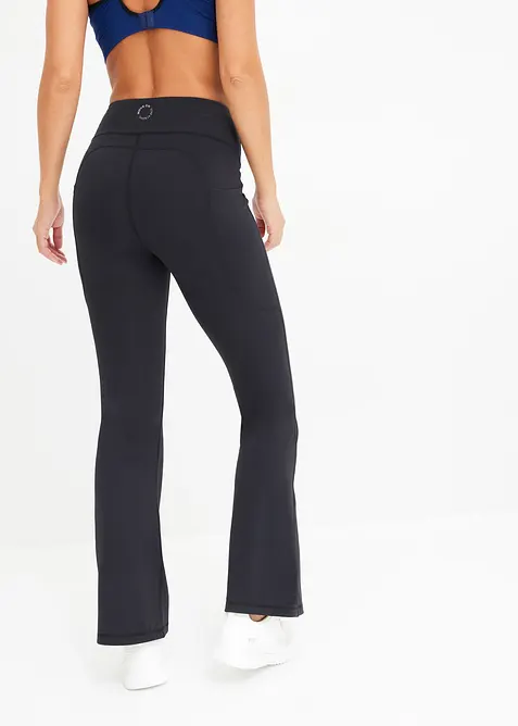 Legging de sport confortable avec poche pour portable, évasé, bonprix