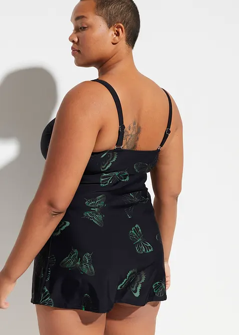 Tankini long à col V (ens. 2 pces), bonprix