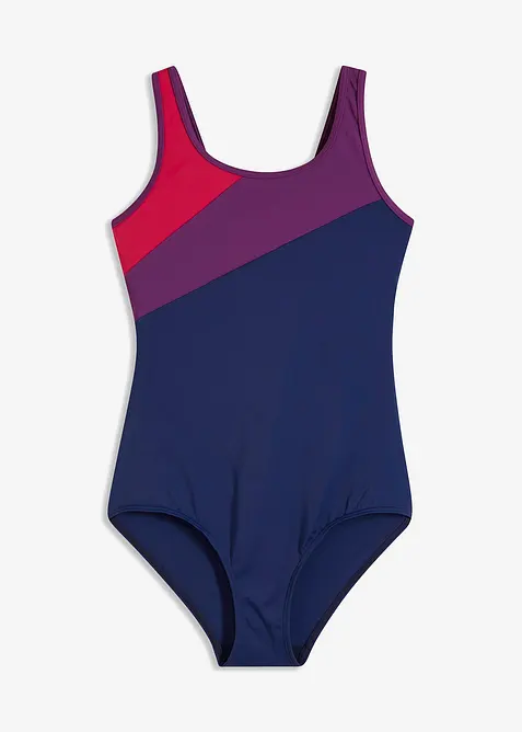 Maillot 1 pièce sportif avec empiècements contrastants, bonprix