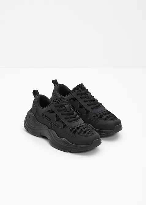 Baskets à semelle épaisse et mesh, bonprix