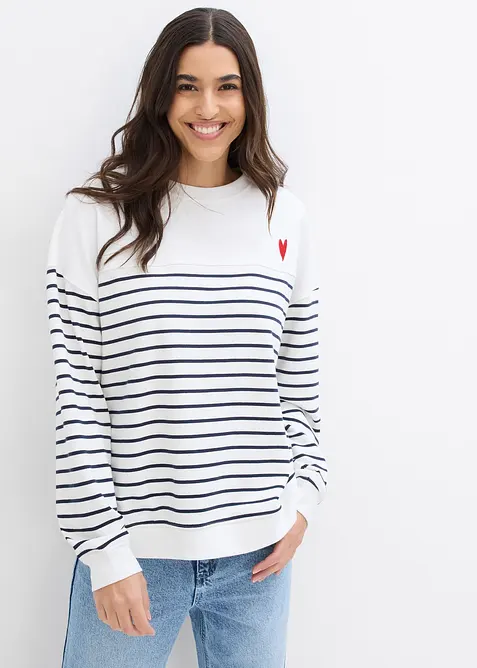 Sweat oversize en coton mélangé, bonprix