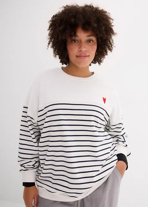 Sweat oversize en coton mélangé, bonprix