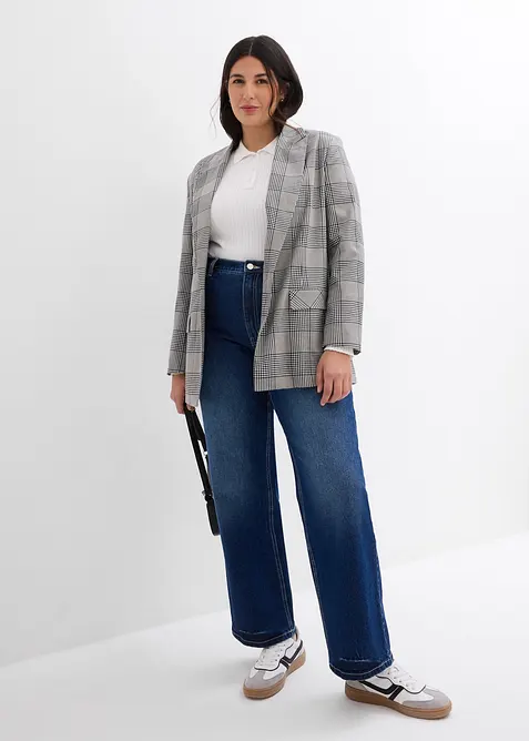 Jean droit taille haute, loose, bonprix