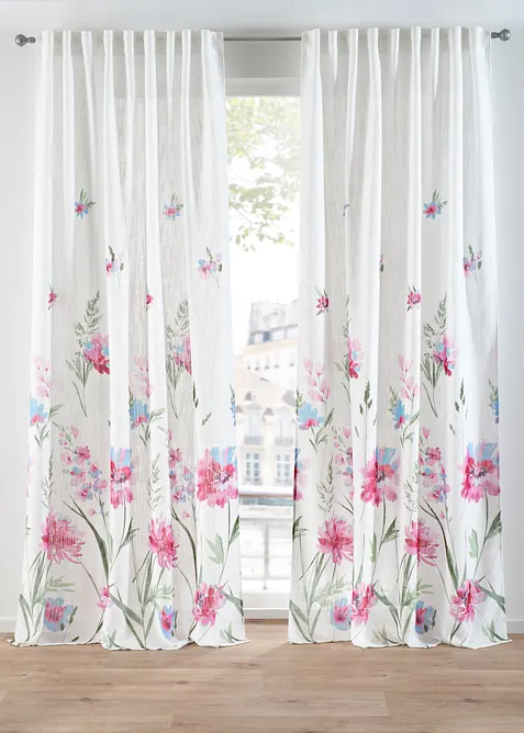 Rideau à imprimé floral (1 pce), bonprix