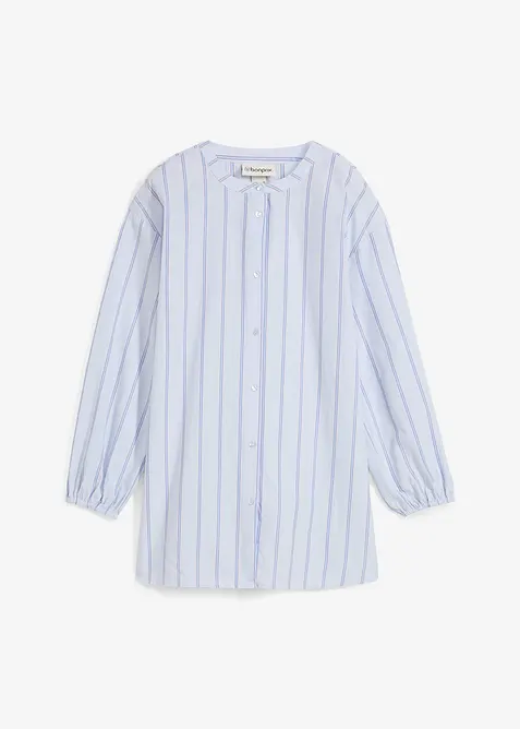 Long chemisier en popeline de coton, bonprix