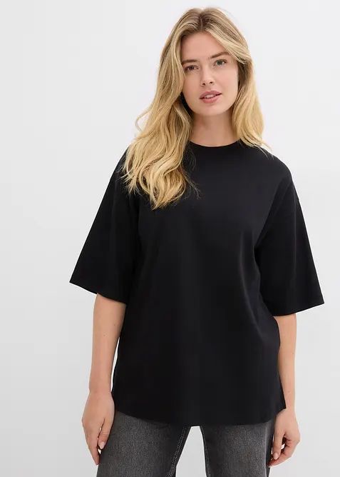 T-shirt long en interlock, bonprix