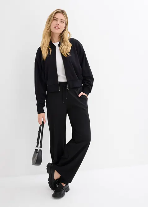 Pantalon en jersey interlock, bonprix