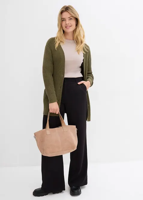 Lot de 2 T-shirts côtelés, bonprix