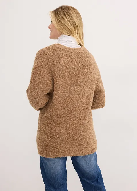 Pull en grosse maille à col en V, bonprix
