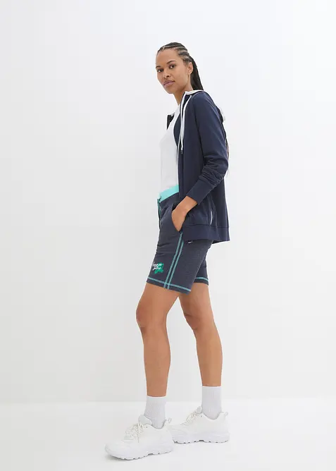 Short en molleton de coton m&eacute;lang&eacute;, bonprix