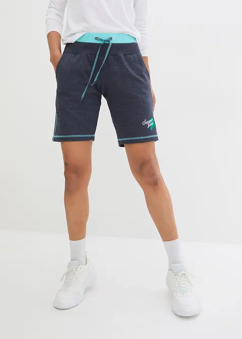 Short en molleton de coton m&eacute;lang&eacute;, bonprix