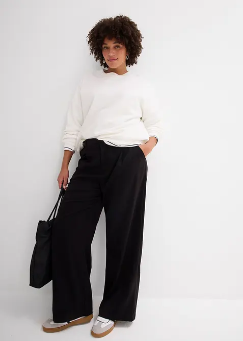 Pantalon large à pinces, bonprix