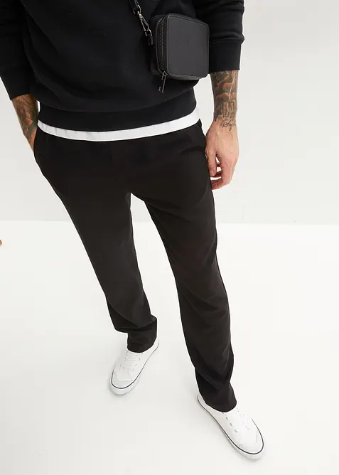 Chino extensible &agrave; taille &eacute;lastiqu&eacute;e, droit et ample, bonprix