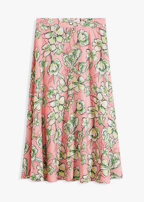 Jupe midi fluide en viscose mélangée, bonprix