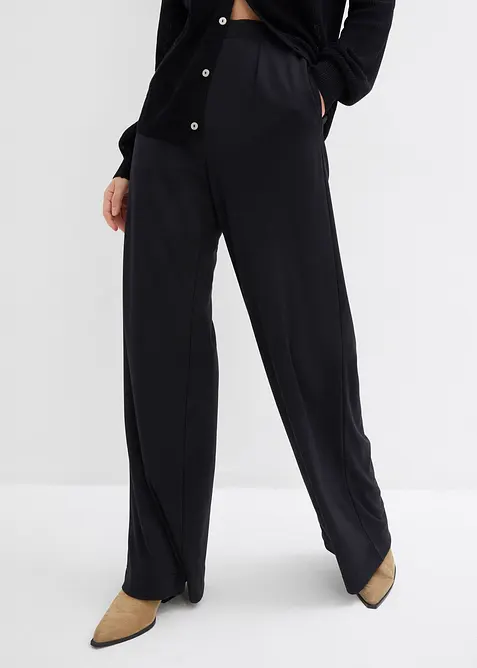 Pantalon palazzo en Punto di Roma confortable, bonprix