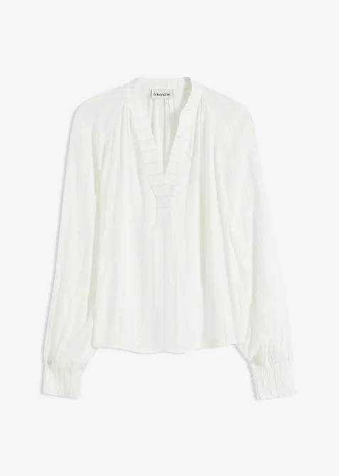 Blouse avec lurex, effet froissé, bonprix