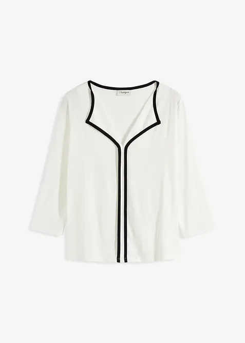 T-shirt à liseré contrastant, bonprix